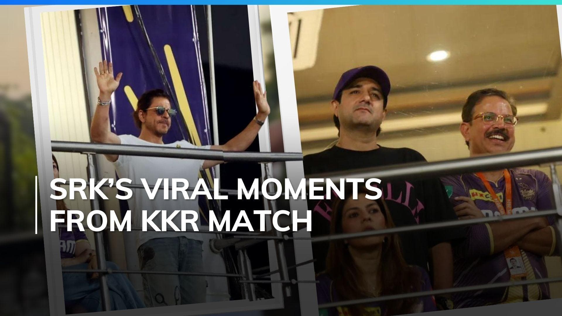 Watch: Shah Rukh Khan vibes to ‘Baadshah O Baadshah’, enjoys KKR match with Siddharth Anand 