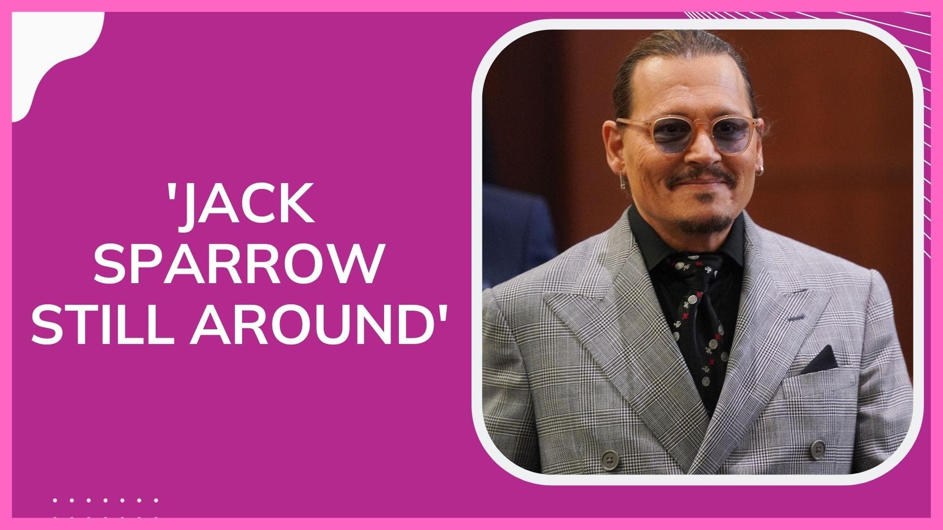 Johnny Depp channels his inner Jack Sparrow for fans waiting outside court