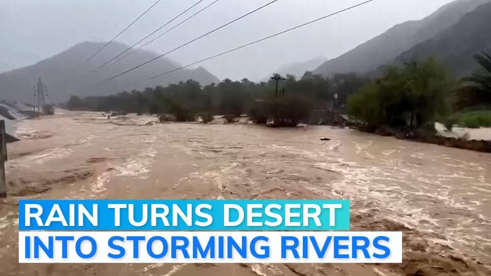 Video: parts of UAE hit by floods after heavy rain