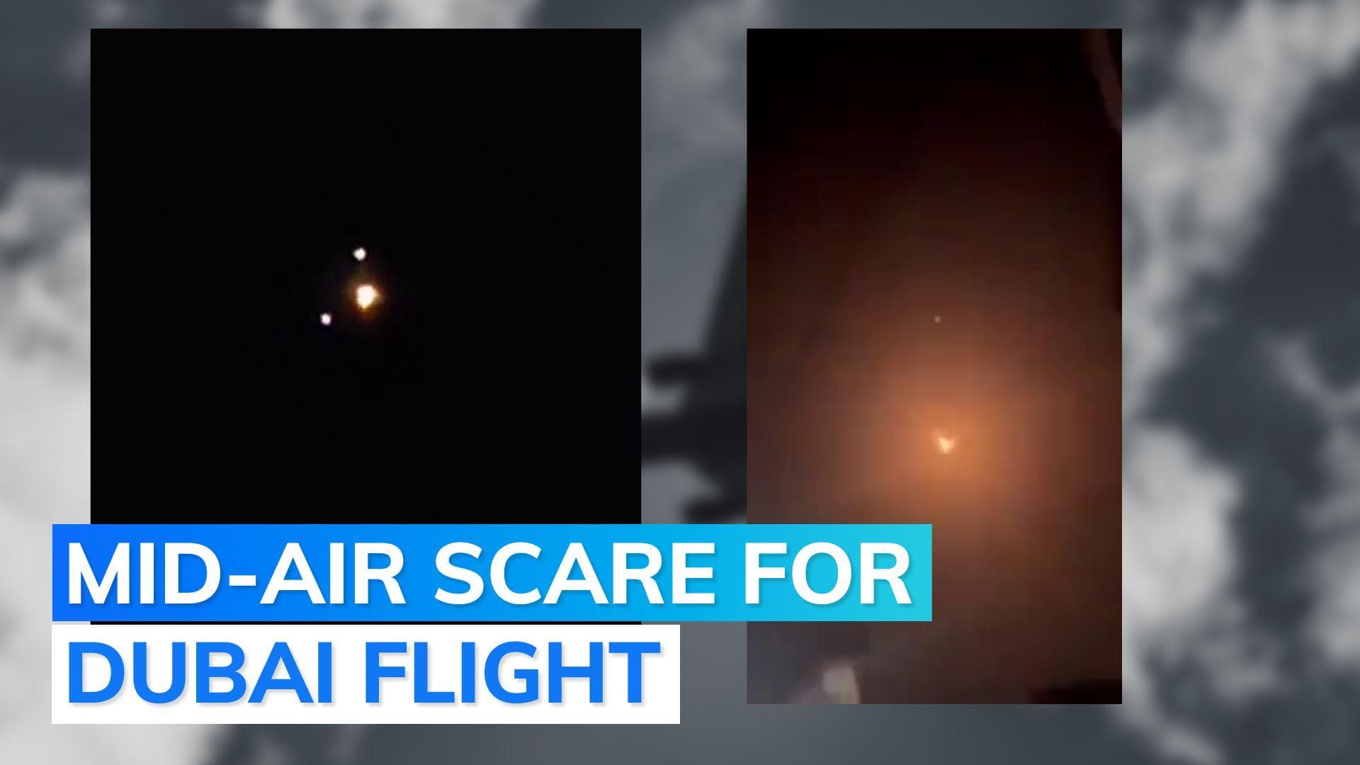 Fly Dubai plane's engine catches fire after taking off from Nepal