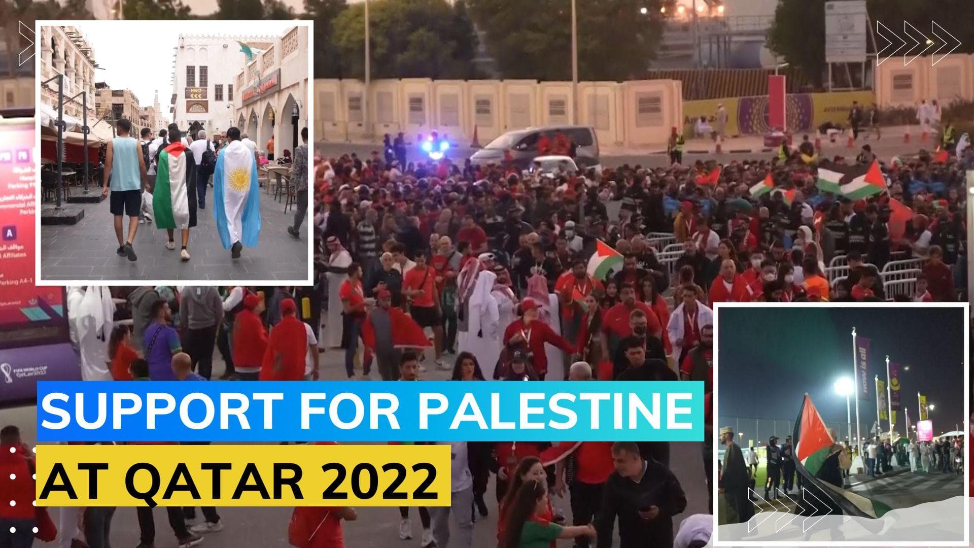 Palestinian flag - A common sight at FIFA World Cup in Qatar
