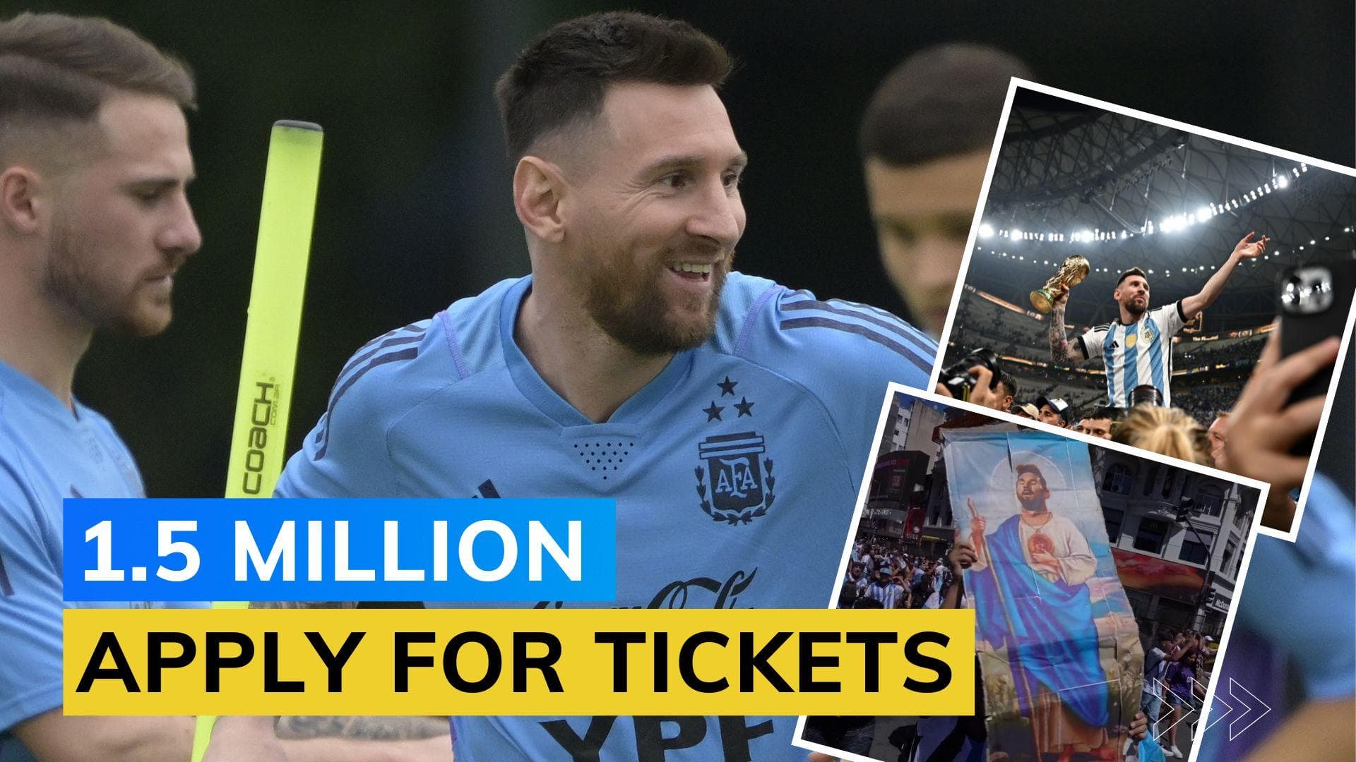 Mad rush for tickets as 'Messi Mania' grips Argentina ahead of friendly in Buenos Aires