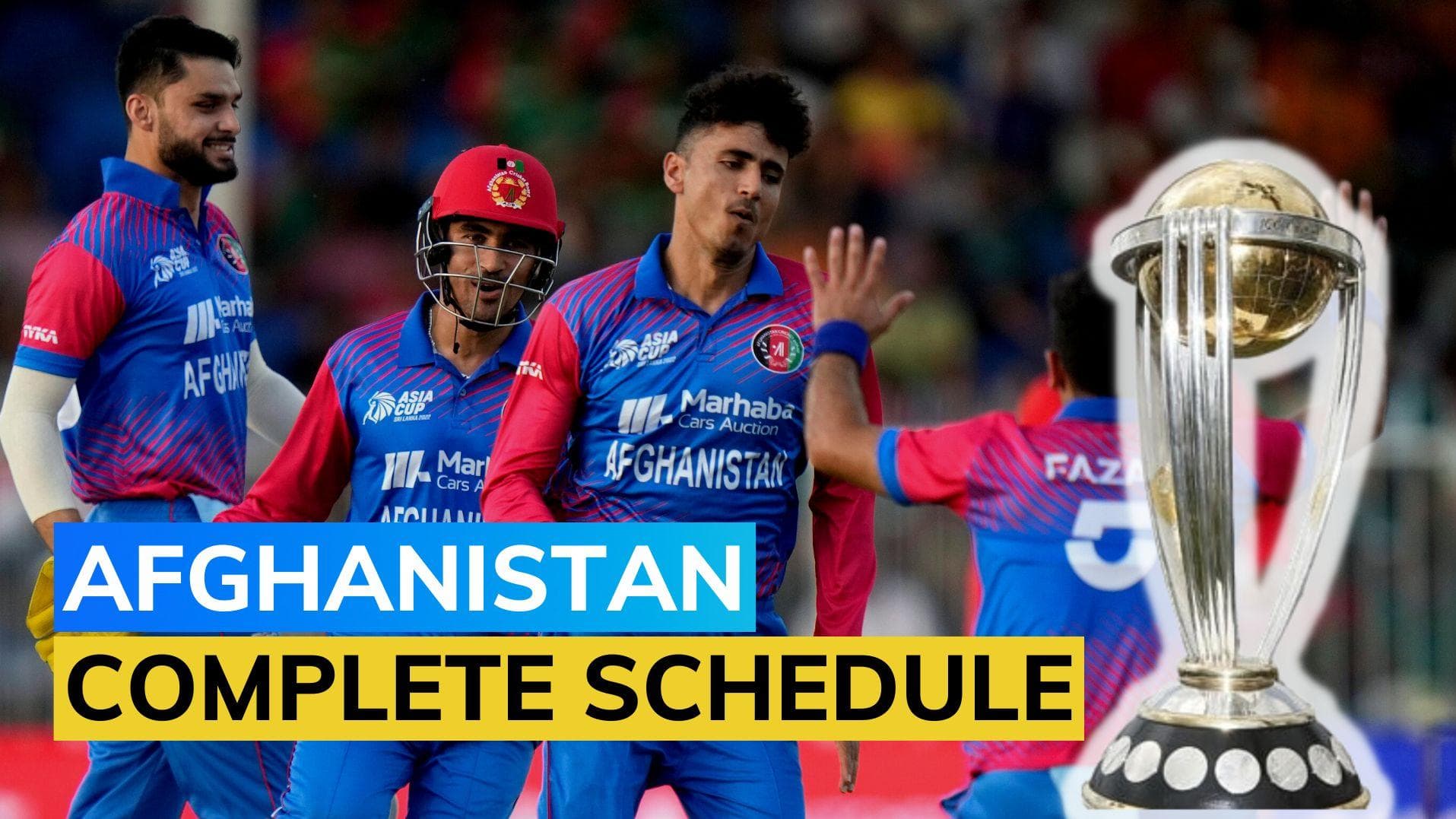 Afghanistan ODI World Cup 2023 Schedule: Full fixtures, match timings, venue details