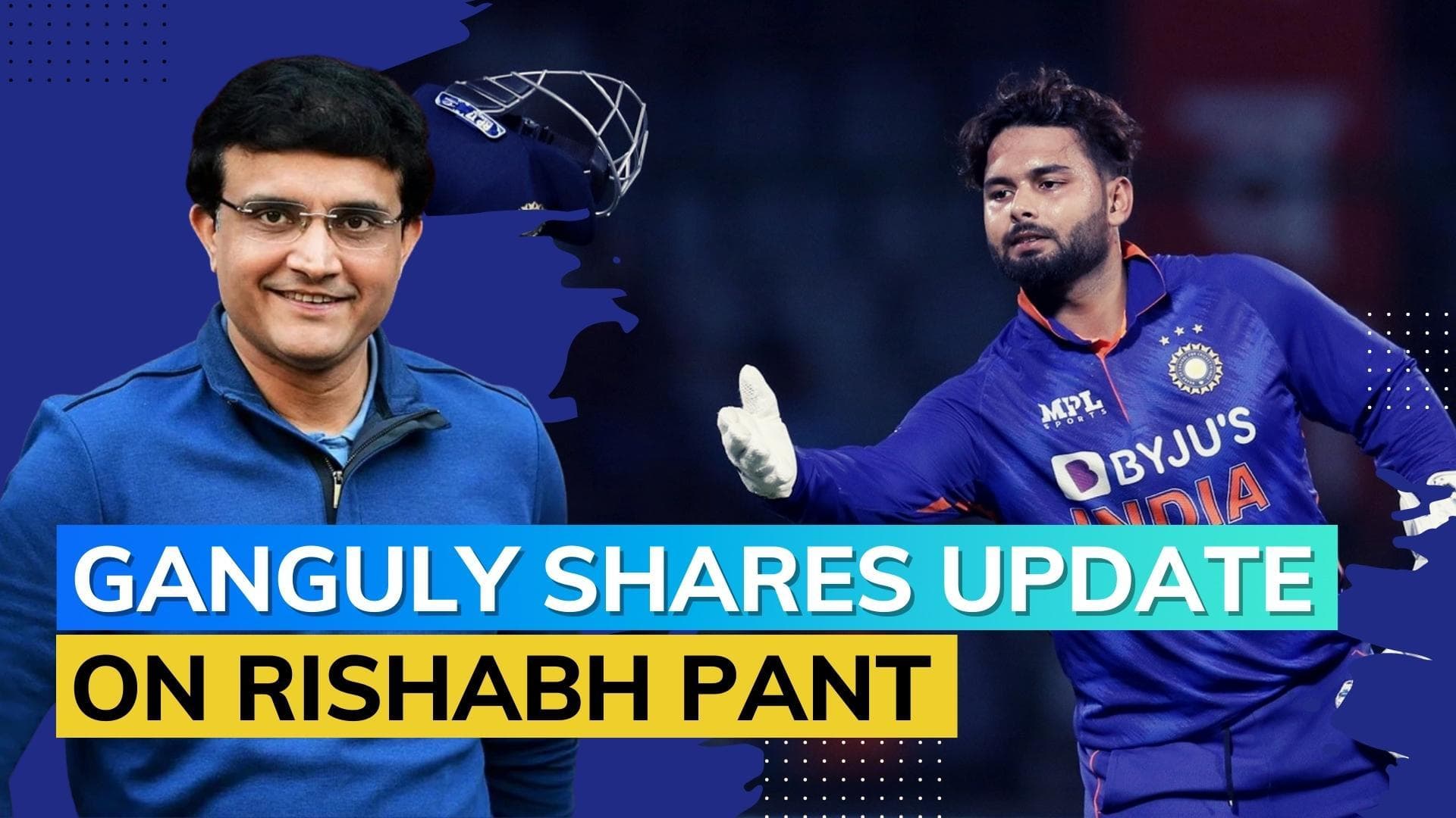 'In a year's time or maybe in a couple of years' time, Pant will be back playing for India': Ganguly