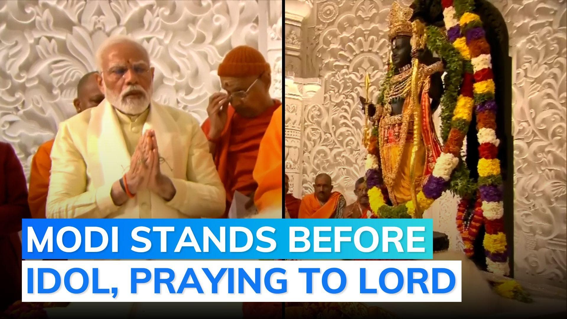 First visuals of Ram Lalla idol, adorned with flowers and gold | Watch