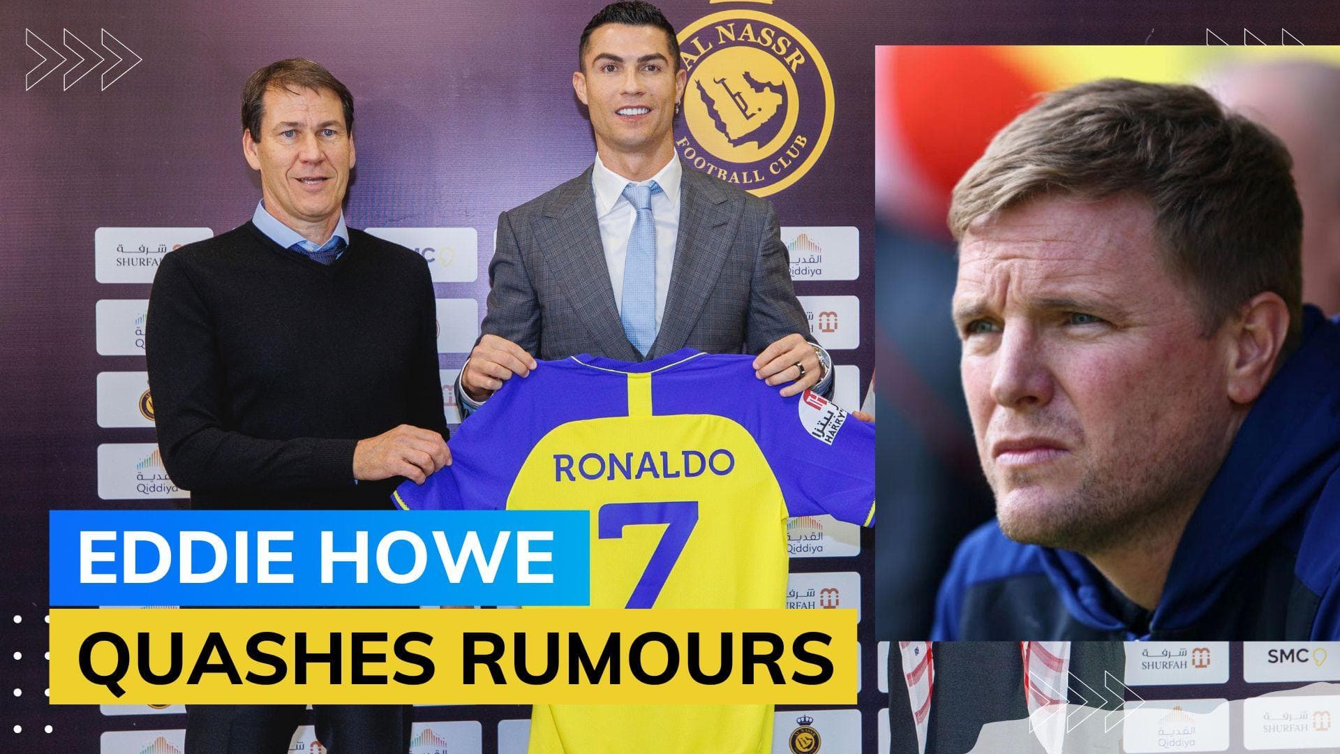 Newcastle manager Eddie Howe downplays Cristiano Ronaldo loan rumours