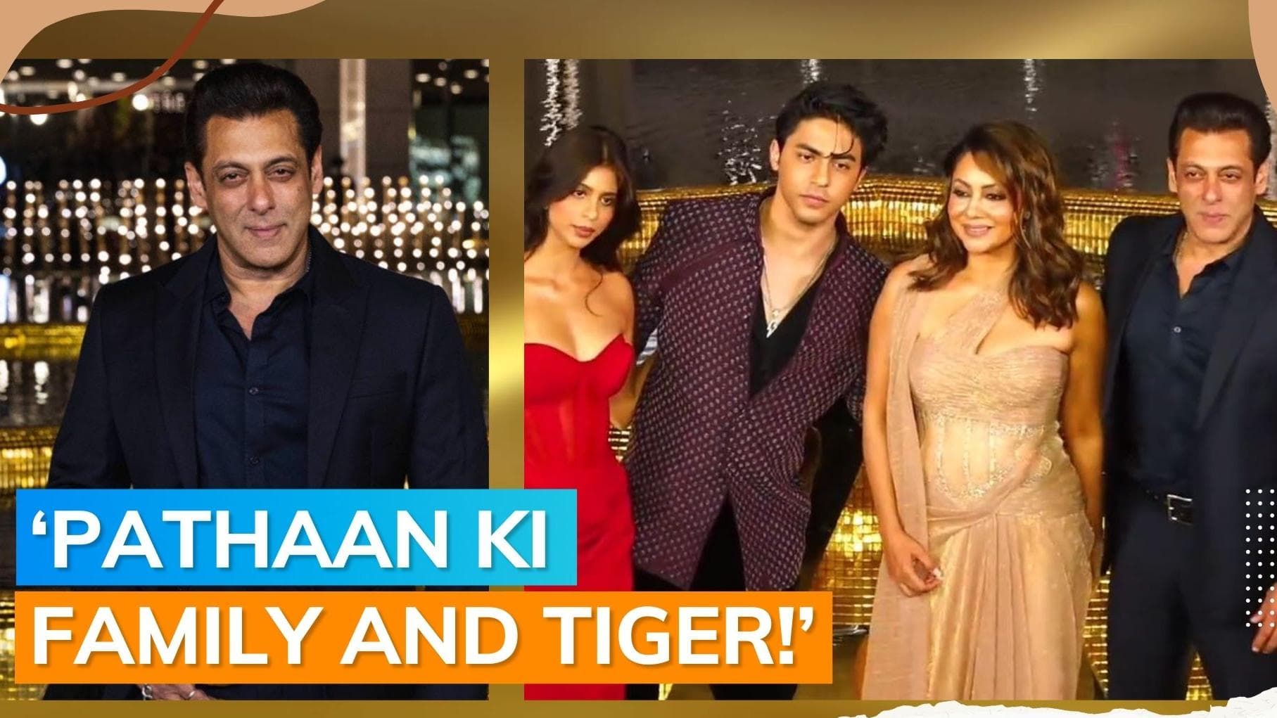 Salman Khan poses with Shah Rukh Khan's family Gauri, Aryan and Suhana at the NMACC launch