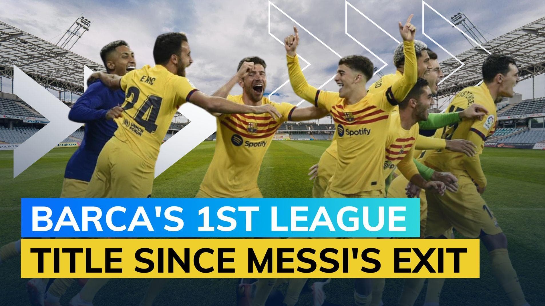 Watch! Sea of fans celebrate as Barcelona end title drought to win 27th La Liga title