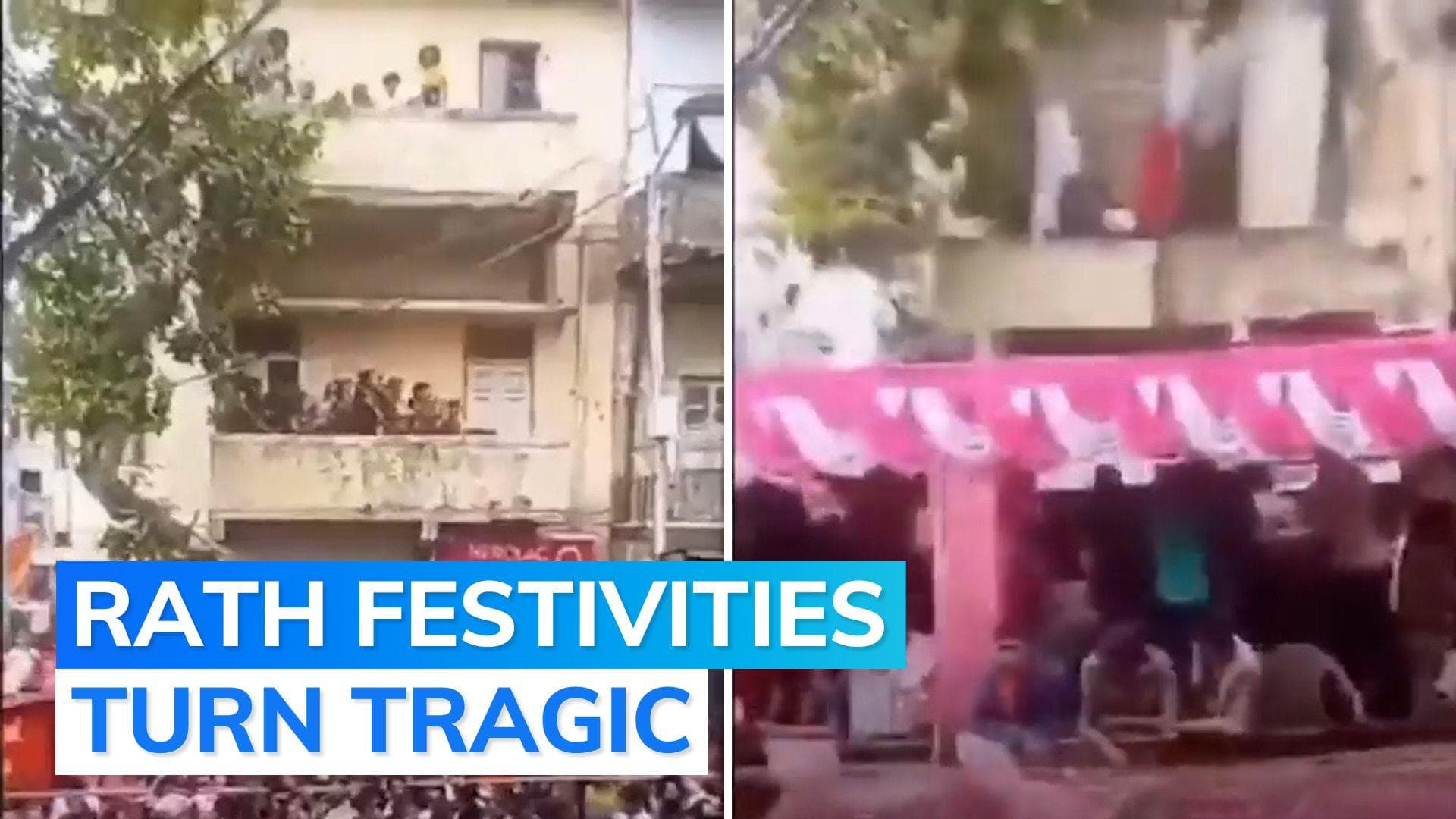 Balcony collapses during Rath Yatra in Ahmedabad, 1 dead