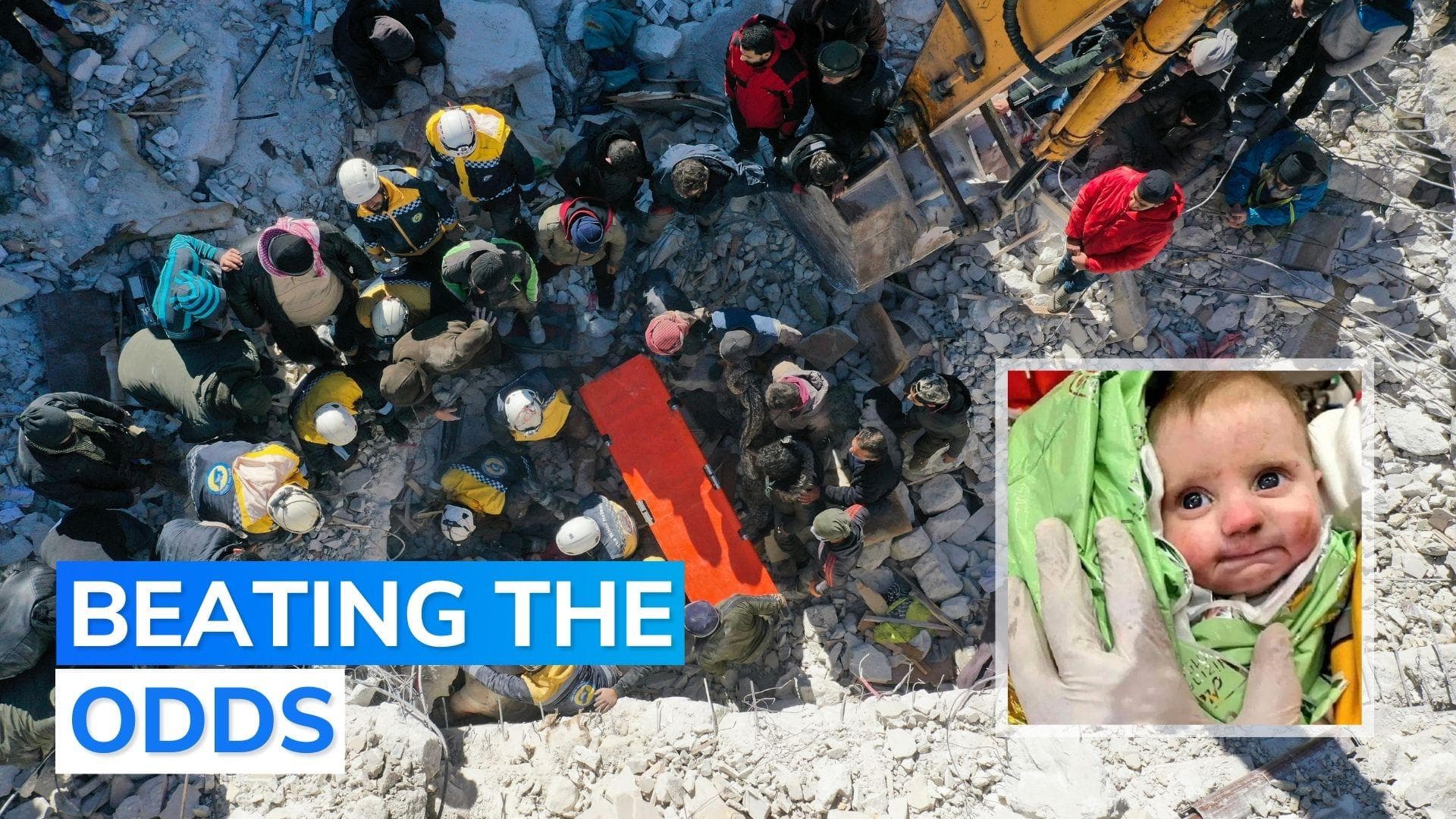 Watch: miracle rescue for this two-month-old after 128 hours from debris in Turkey