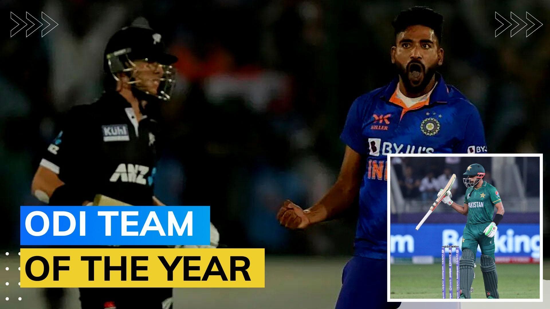 Shreyas Iyer and Mohd Siraj named in ICC Men's ODI Team of the Year