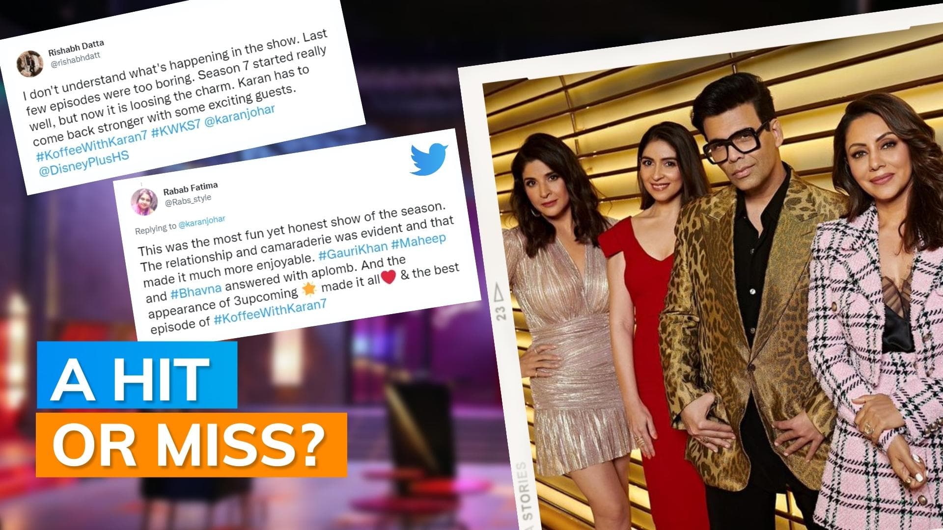 ‘Koffee with Karan’ Twitter review: Gauri Khan,Maheep Kapoor,Seema Khan in 'most fun yet honest' episode