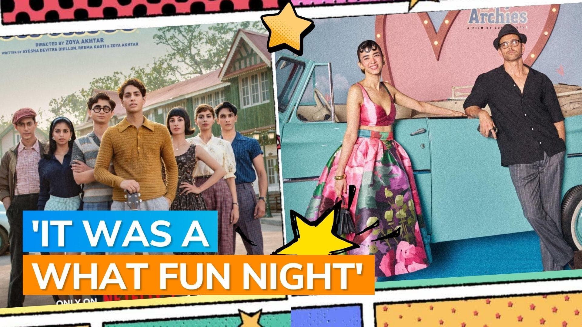 'The Archies': Hrithik Roshan shares pics with Saba Azad; calls film 'light hearted cloud of love'