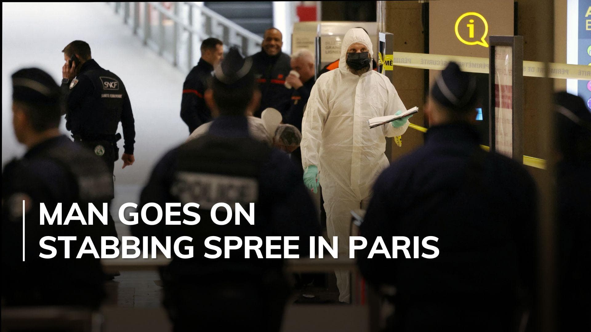Knife attacker wounds three at major Paris train station
