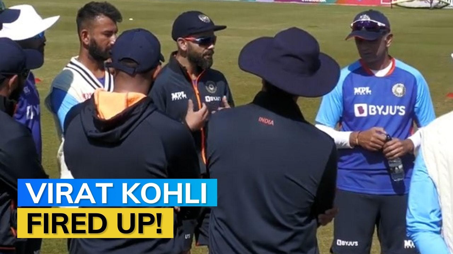 Watch! Virat Kohli delivers a passionate team talk to the Indian squad in England