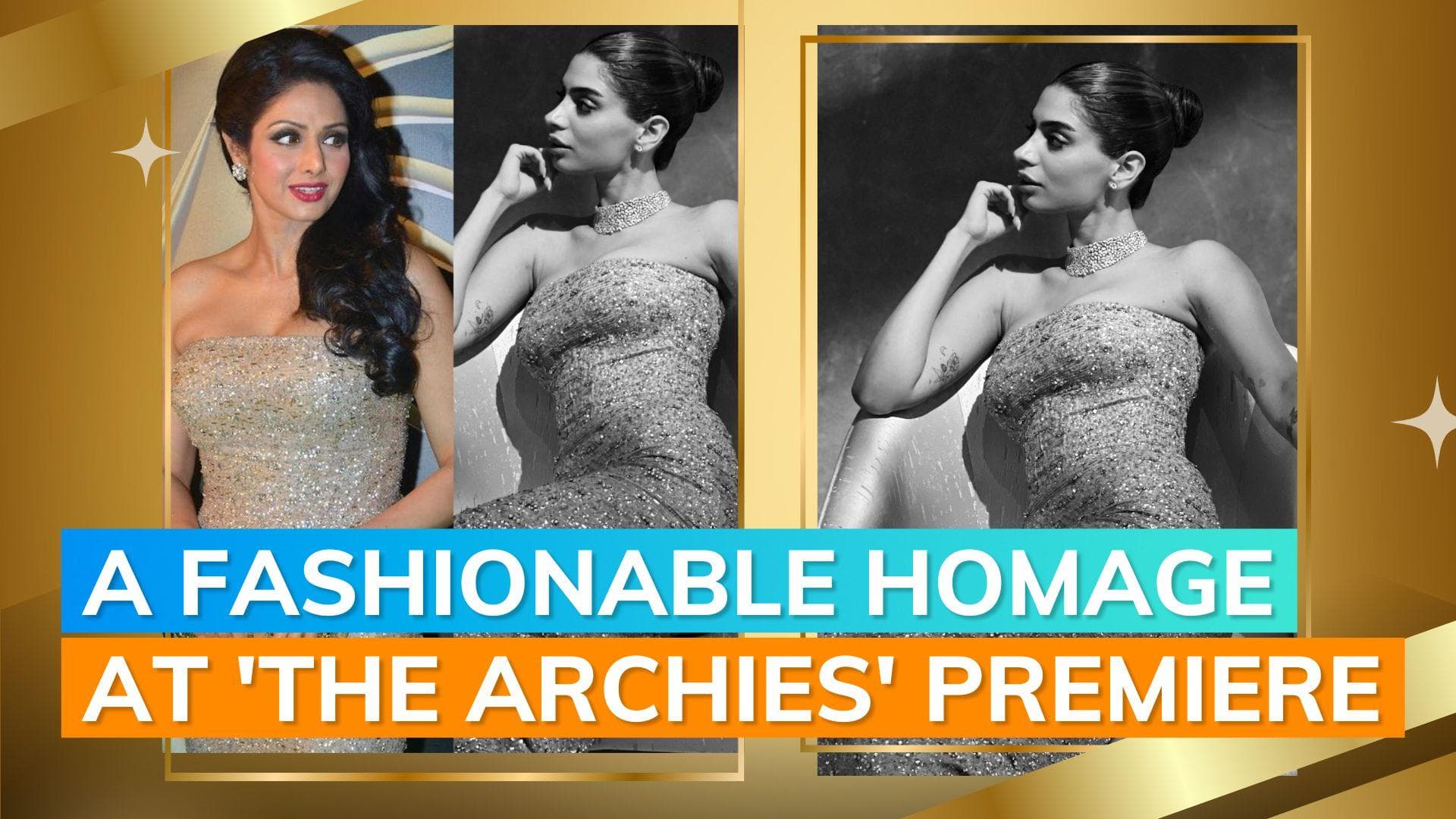 'The Archies' Premiere: Khushi Kapoor pays tribute to Sridevi by adorning her sequinned gown