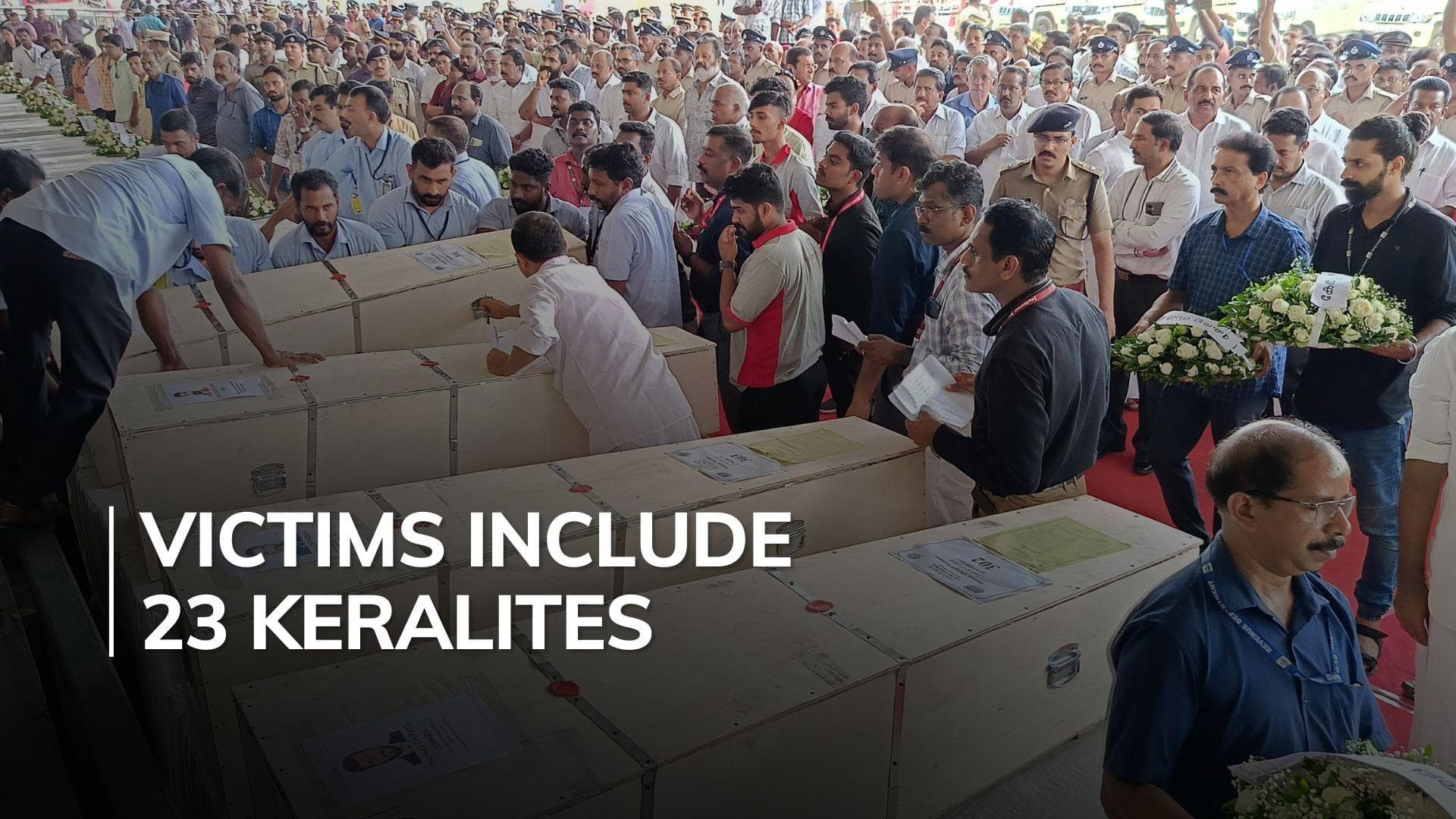 Kuwait fire tragedy: IAF aircraft with victims' bodies reaches Kerala