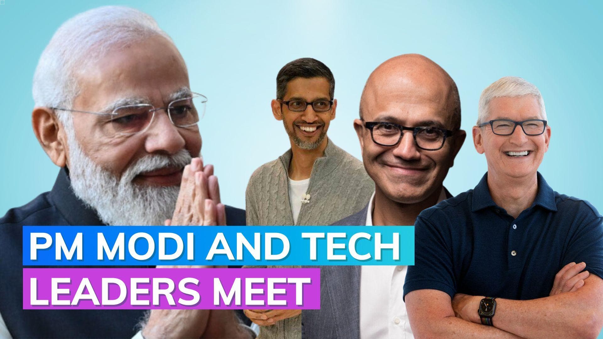 PM Modi to meet tech CEOs including Apple's Tim Cook, Google's Pichai, Microsoft's Nadella: report
