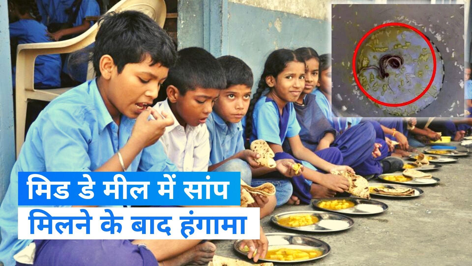 Mid day Meal : मिड-डे मील में सांप मिलने से मचा हड़कंप, 30 छात्र हुए बीमार