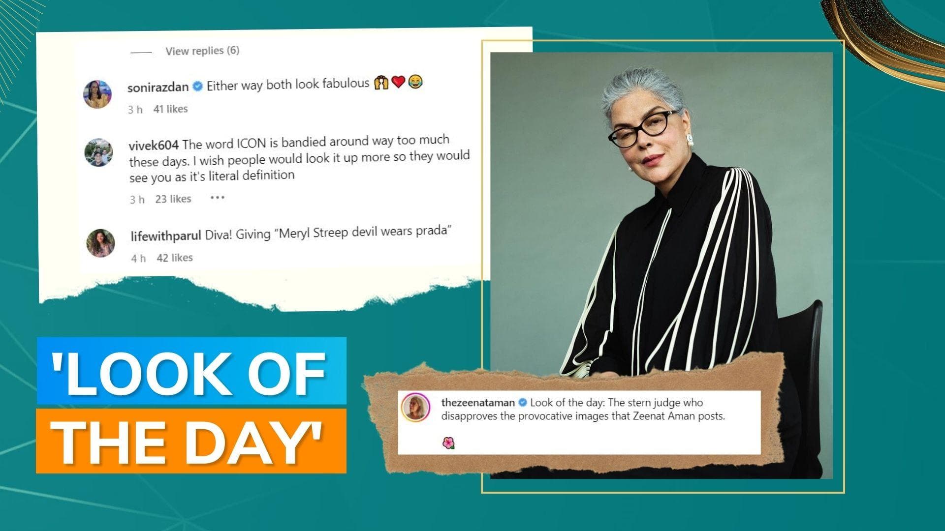 Zeenat Aman shares picture from her recent photoshoot; fans say she looks like Meryl Streep 