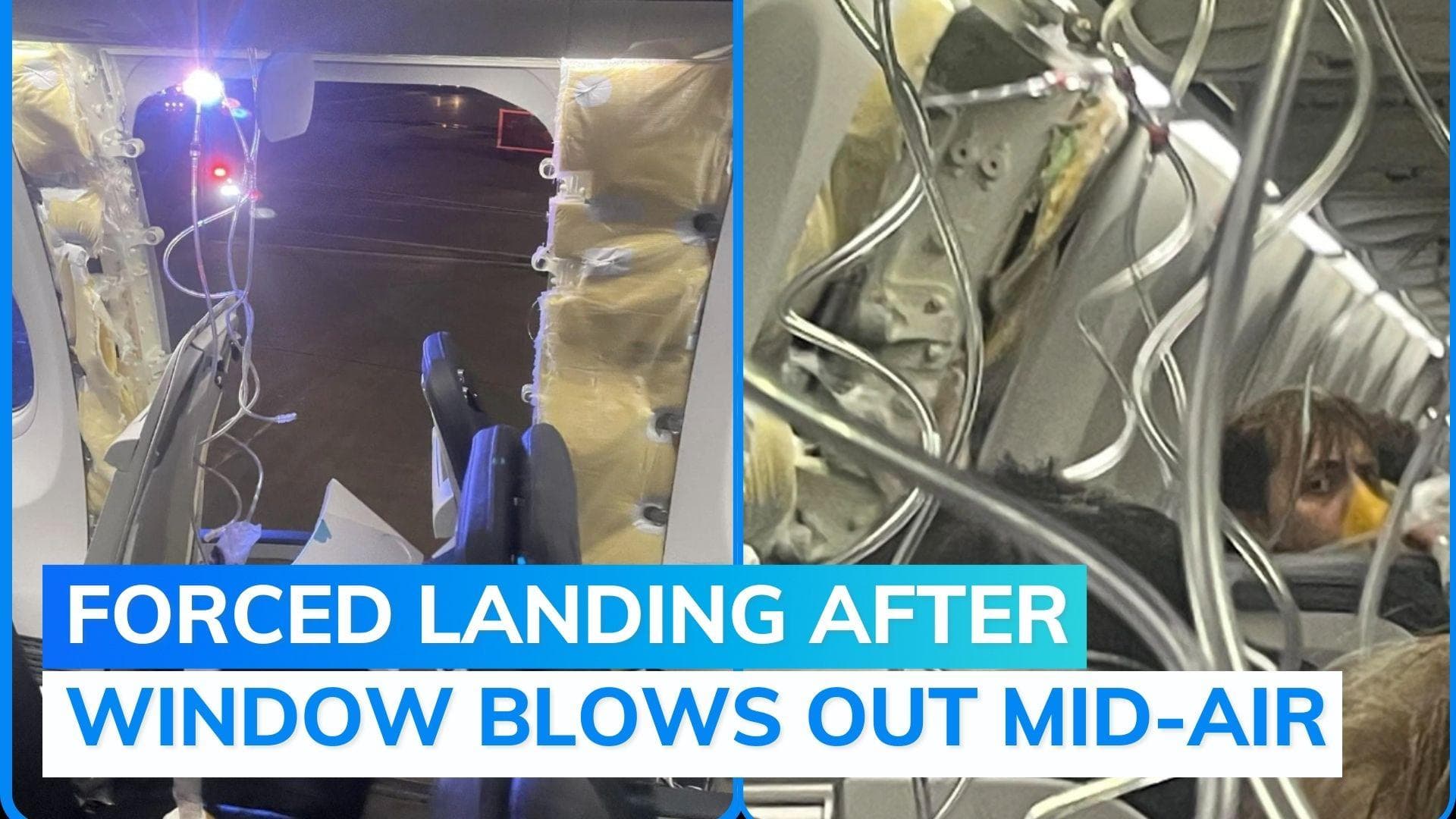 Watch: Alaska Airlines plane makes emergency landing after window, parts of plane blow out mid air