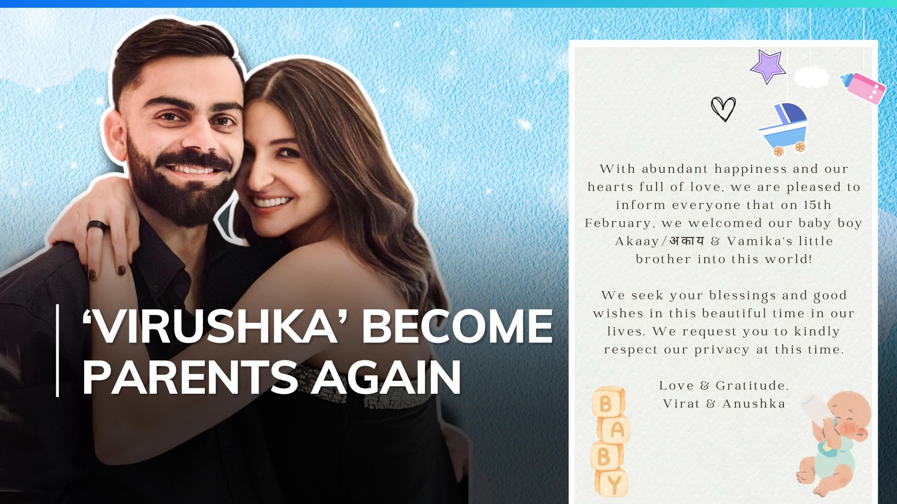 Virat Kohli-Anushka welcome second child; this is what the power couple has named their newborn