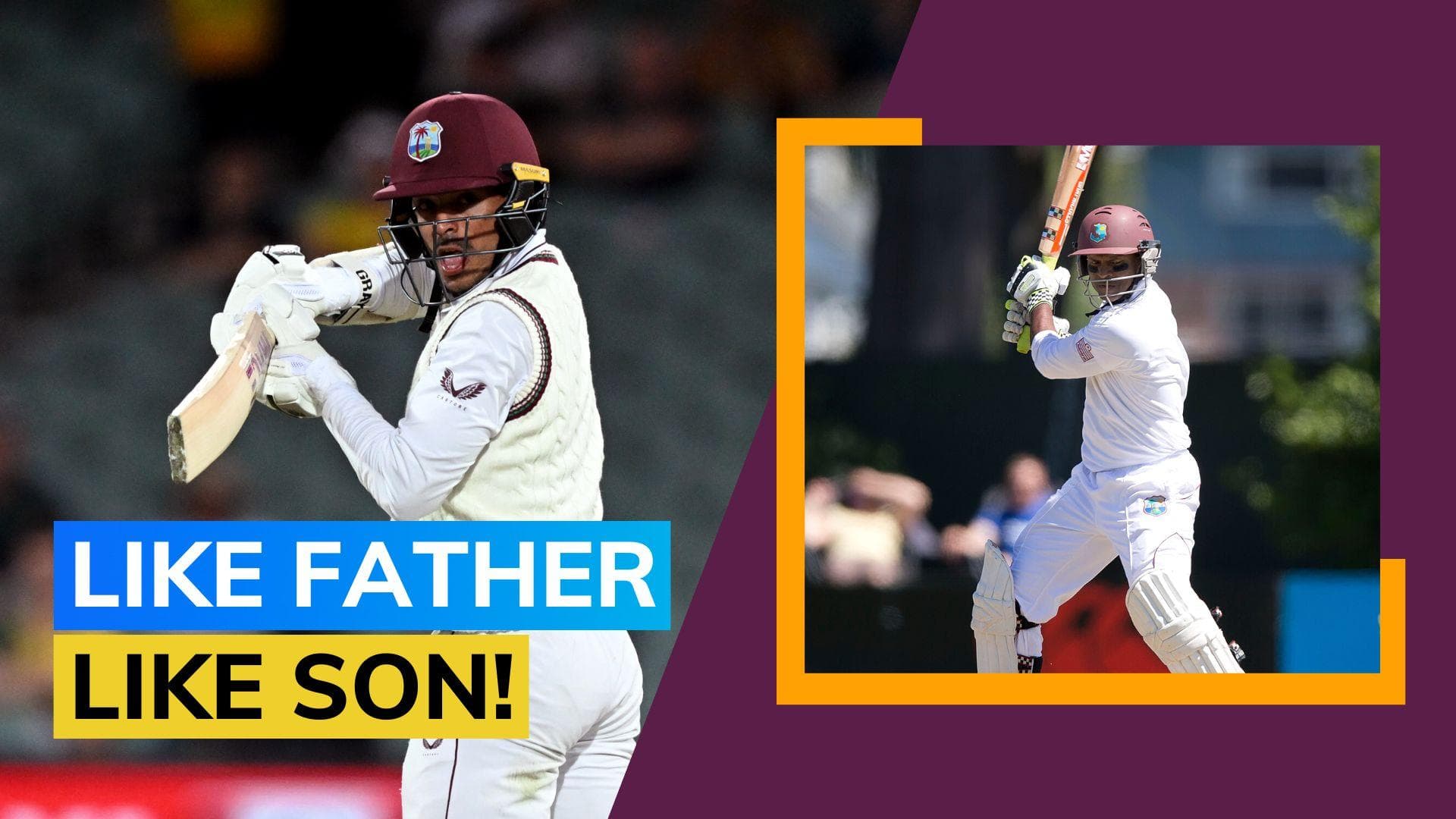 Shivnarine & Tagenarine Chanderpaul become only second father-son pair to score Test double tons