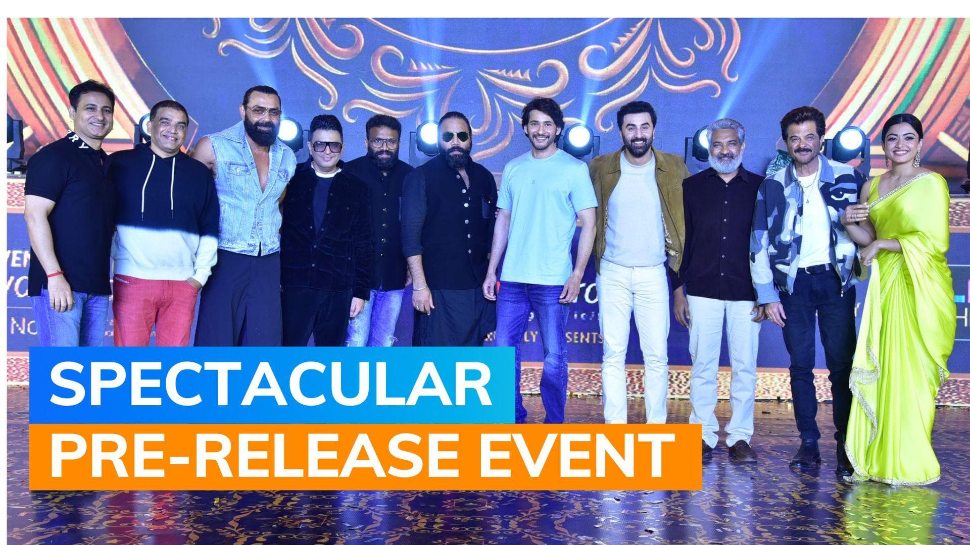 ‘Animal’ event: Ranbir Kapoor pays respects to SS Rajamouli; Anil Kapoor joins Mahesh Babu in a dance 