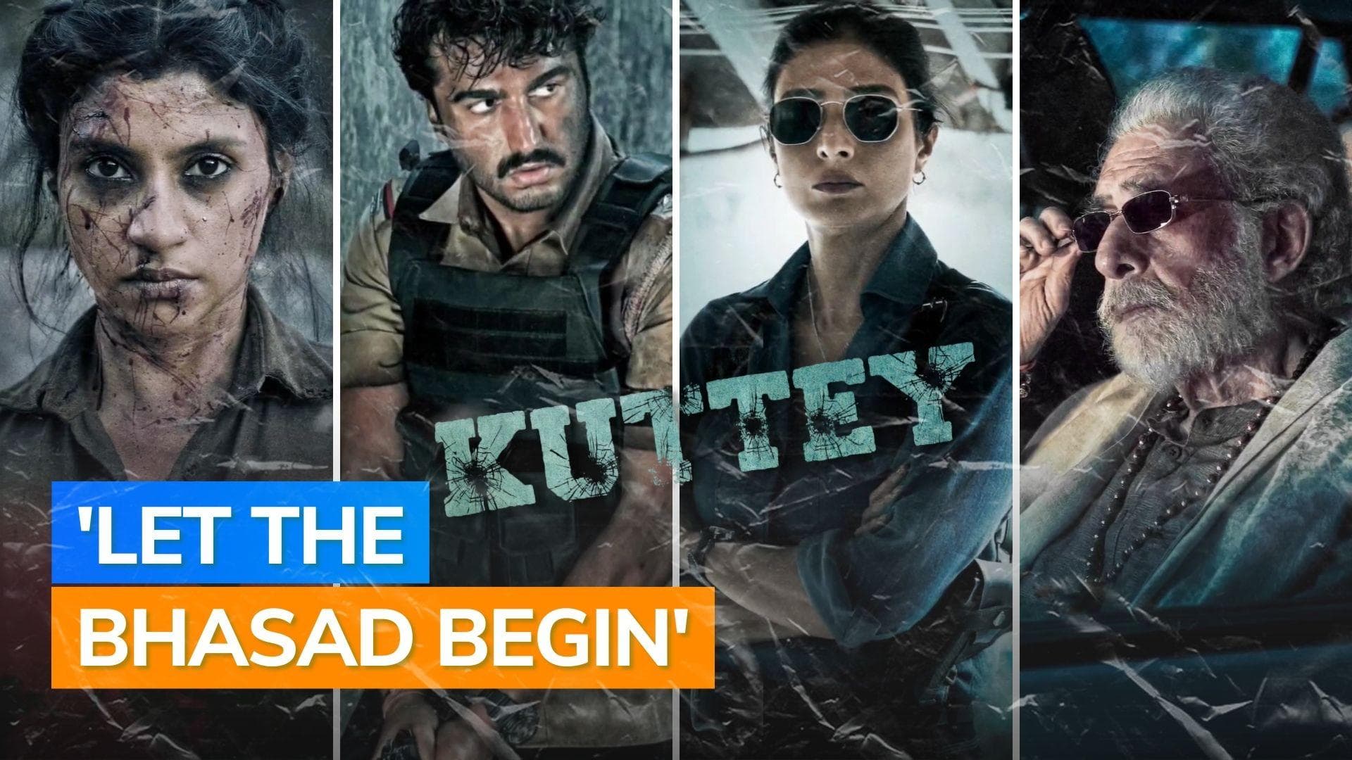 ‘Kuttey’: Arjun Kapoor, Tabu, Naseeruddin Shah, look intense in motion poster of crime saga  