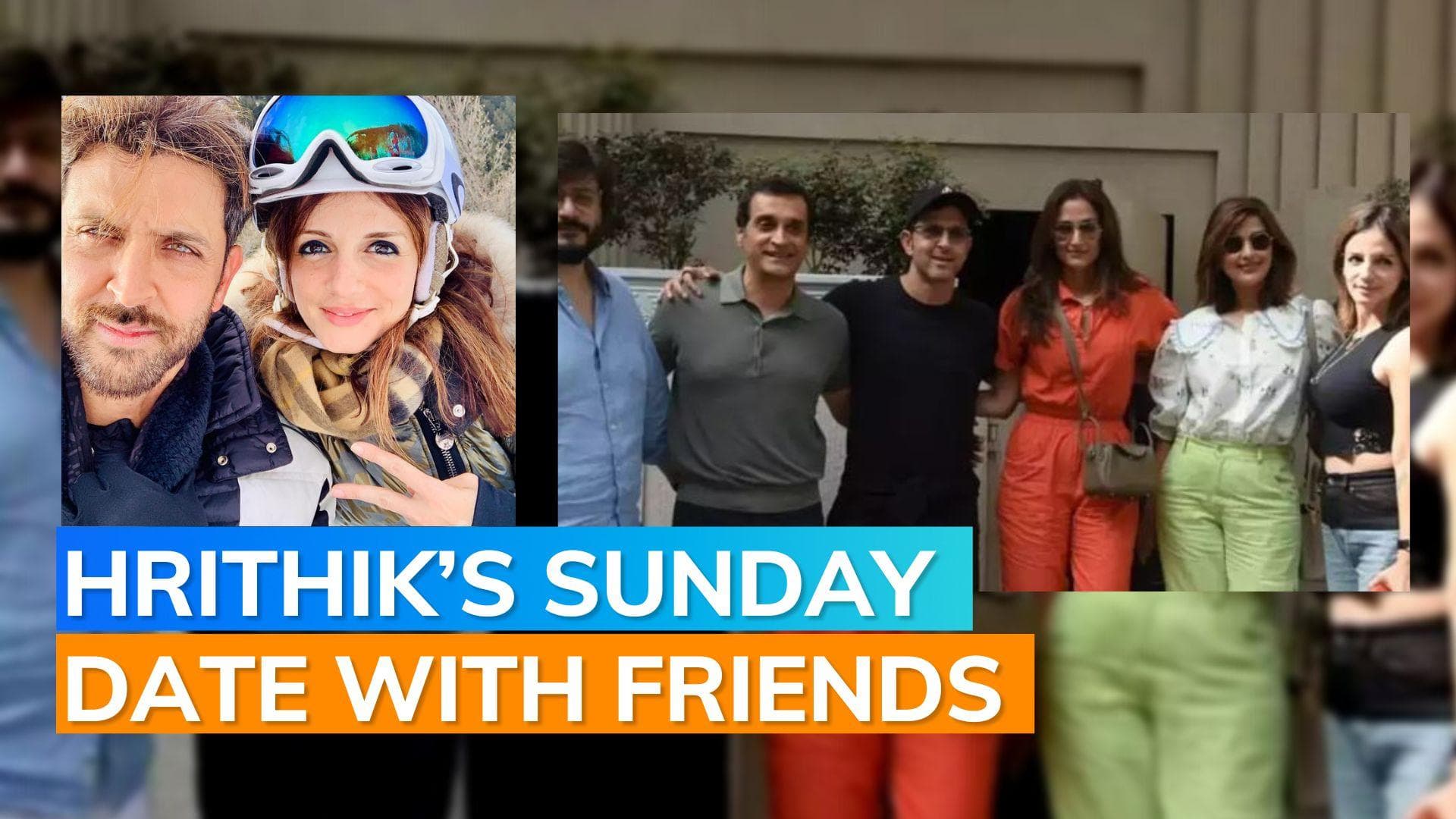 Hrithik Roshan, Sussanne Khan step out for lunch with friends Sonali Bendre, Gayatri Joshi and others 