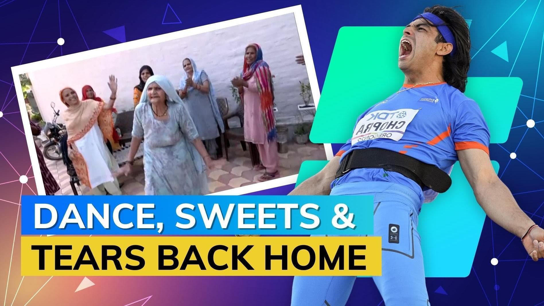 Watch! celebrations break out at Neeraj Chopra's house as he wins silver at the World Athletics C'ships