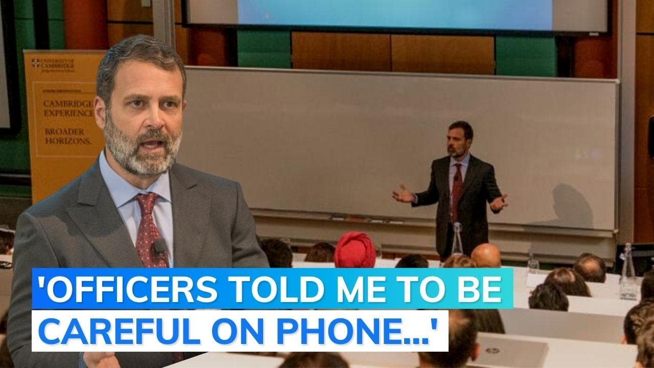 Rahul Gandhi at Cambridge: Congress leader says, 'had Pegasus on my phone, Indian democracy....'