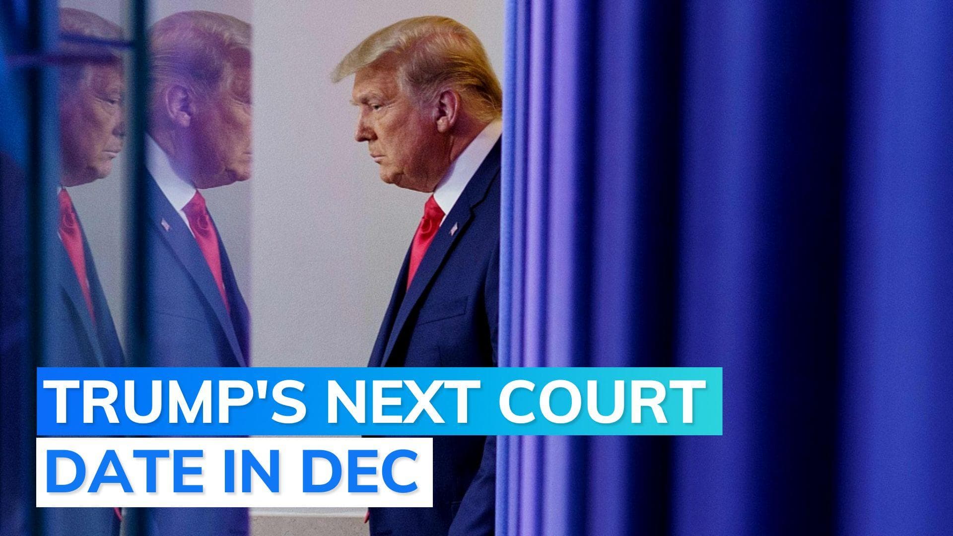 Hush money case: Donald Trump's next in-person hearing on December 4