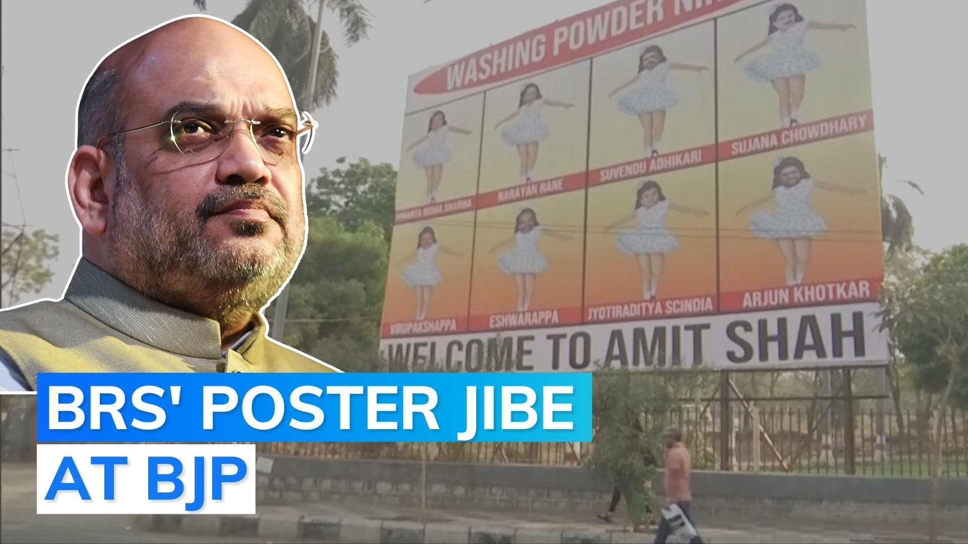 'Washing Powder Nirma' posters put up as Amit Shah visits Hyderabad. Find out why