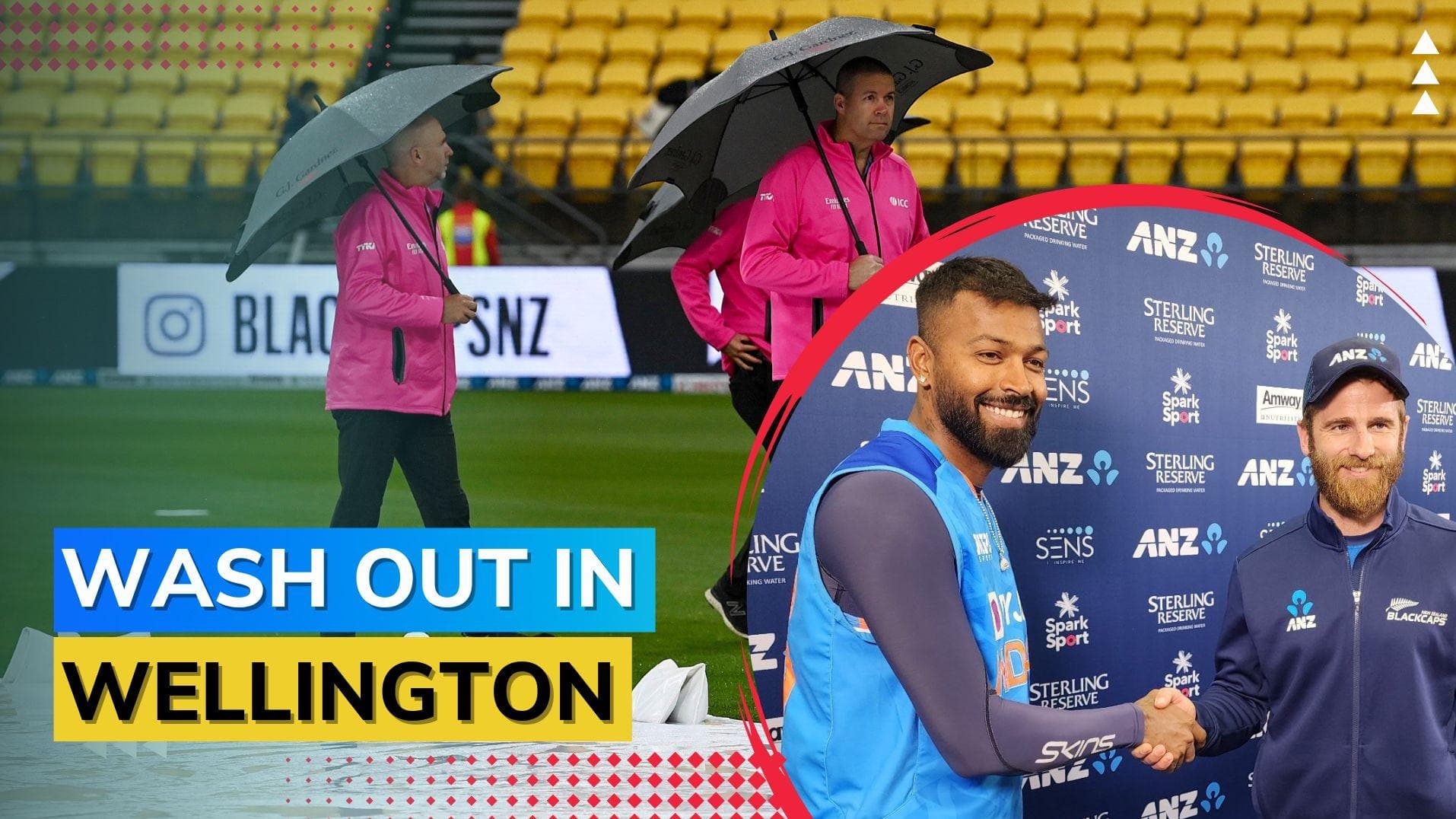 Rain plays spoilsport as India vs New Zealand 1st T20 goes down the drain