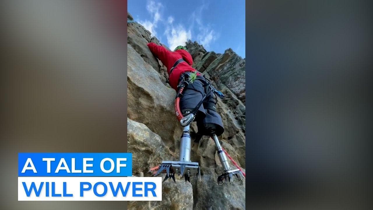 Watch: double-amputee climbing a cliff is all the mid-week inspiration you need