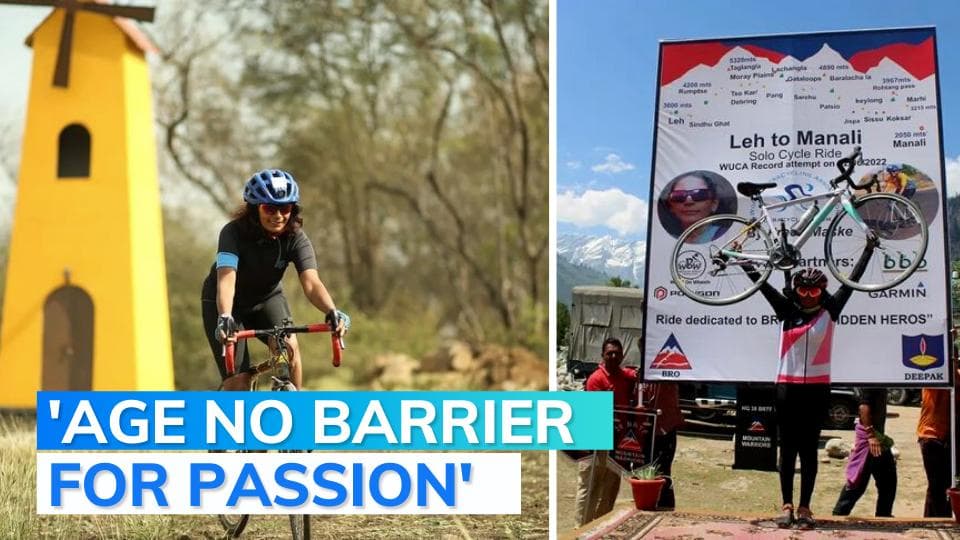 Mother of two sets cycling world record, covers 480-Km Leh-Manali stretch in 55 hours