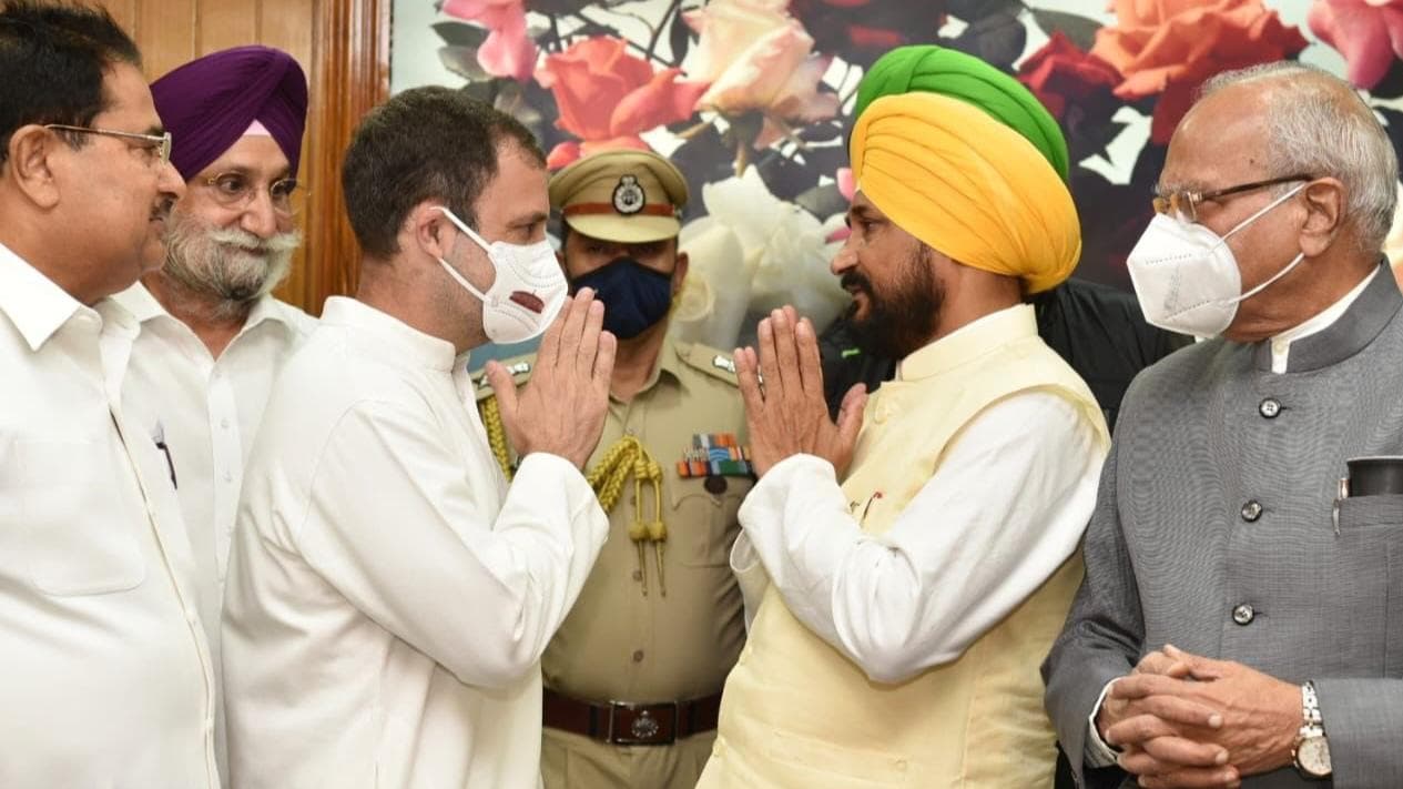 Punjab Congress: CM बनने के बाद तीसरी बार दिल्ली पहुंचे चरणजीत चन्नी, राहुल गांधी से की मुलाकात