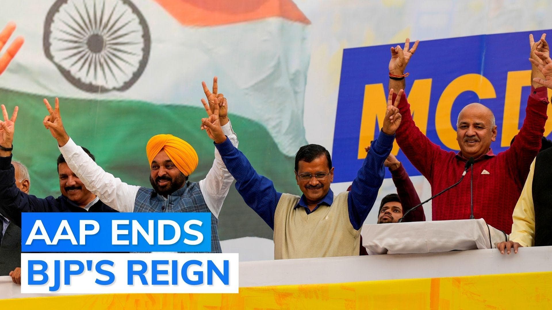 AAP sweeps Delhi's civic body poll