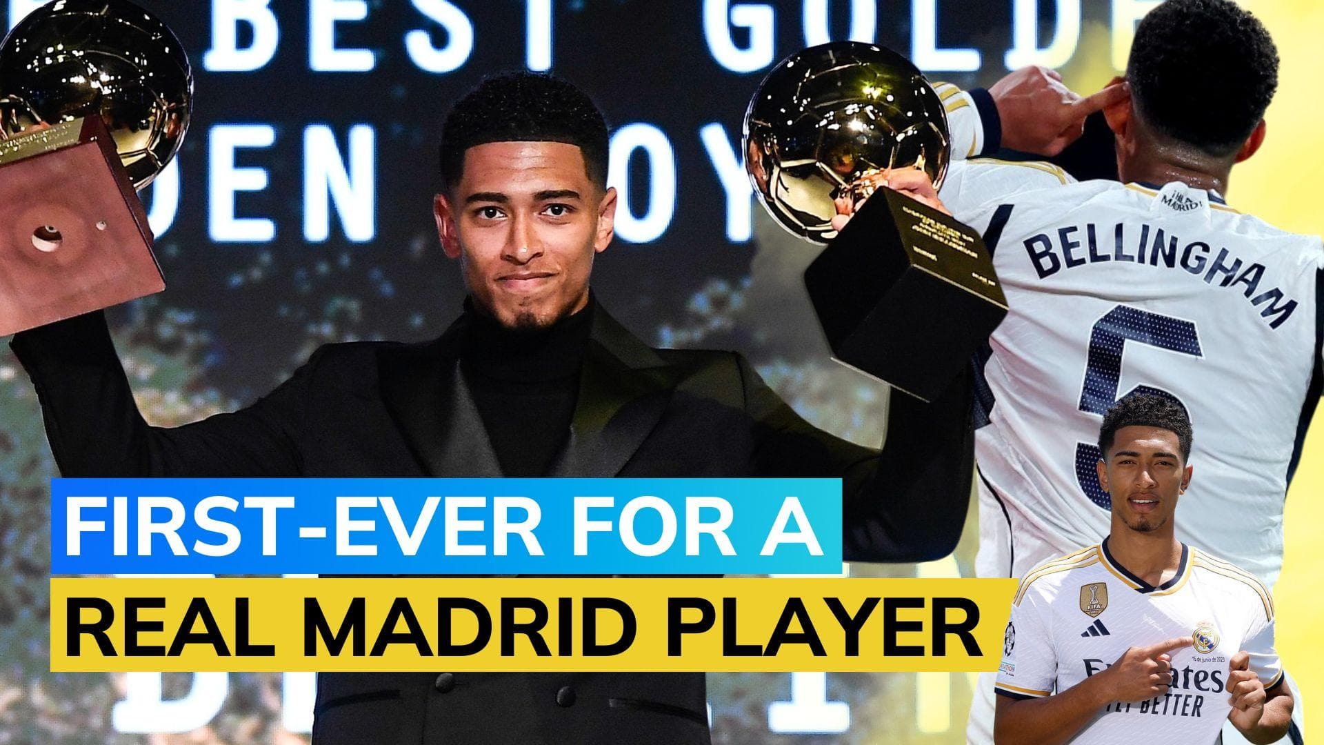 Watch: Real Madrid's Jude Bellingham wins Golden Boy award