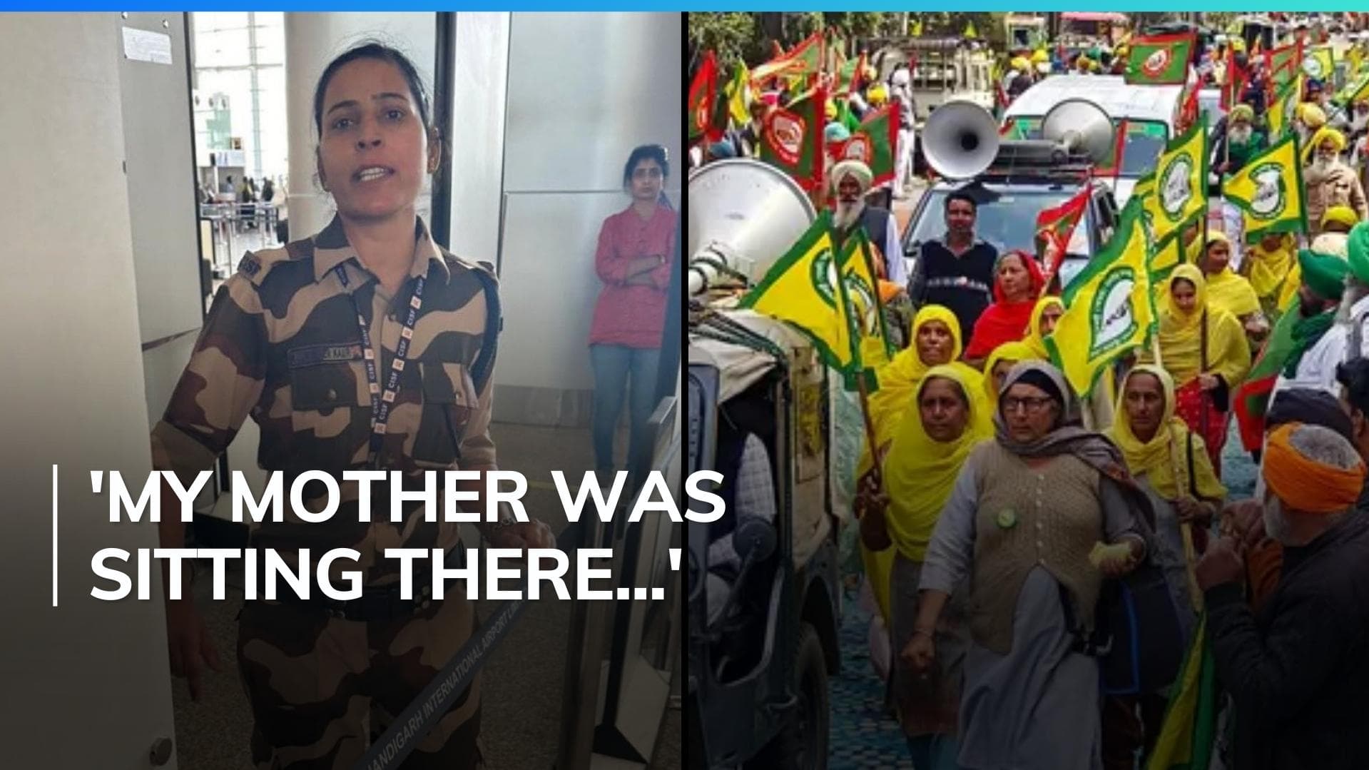 Kangana said farmers protested for ₹100: CISF constable | Watch