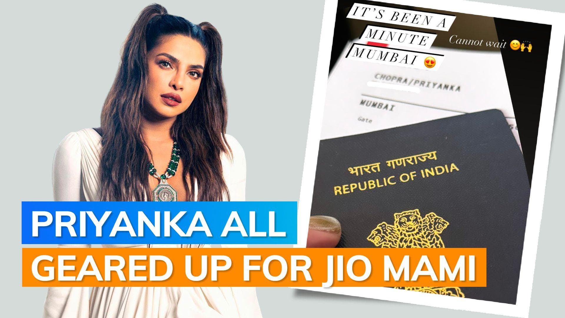 Priyanka Chopra departs for Mumbai ahead of MAMI opening night: shares a picture with Malti