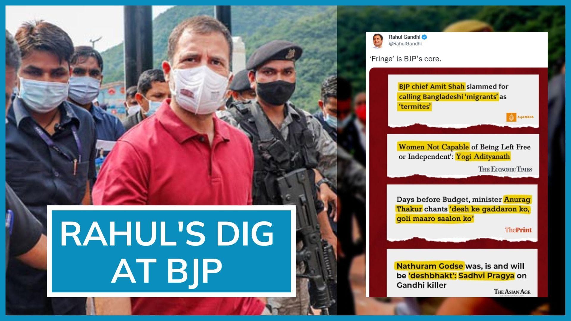 'Fringe is BJP's core': Rahul Gandhi wades into the Prophet comment row 