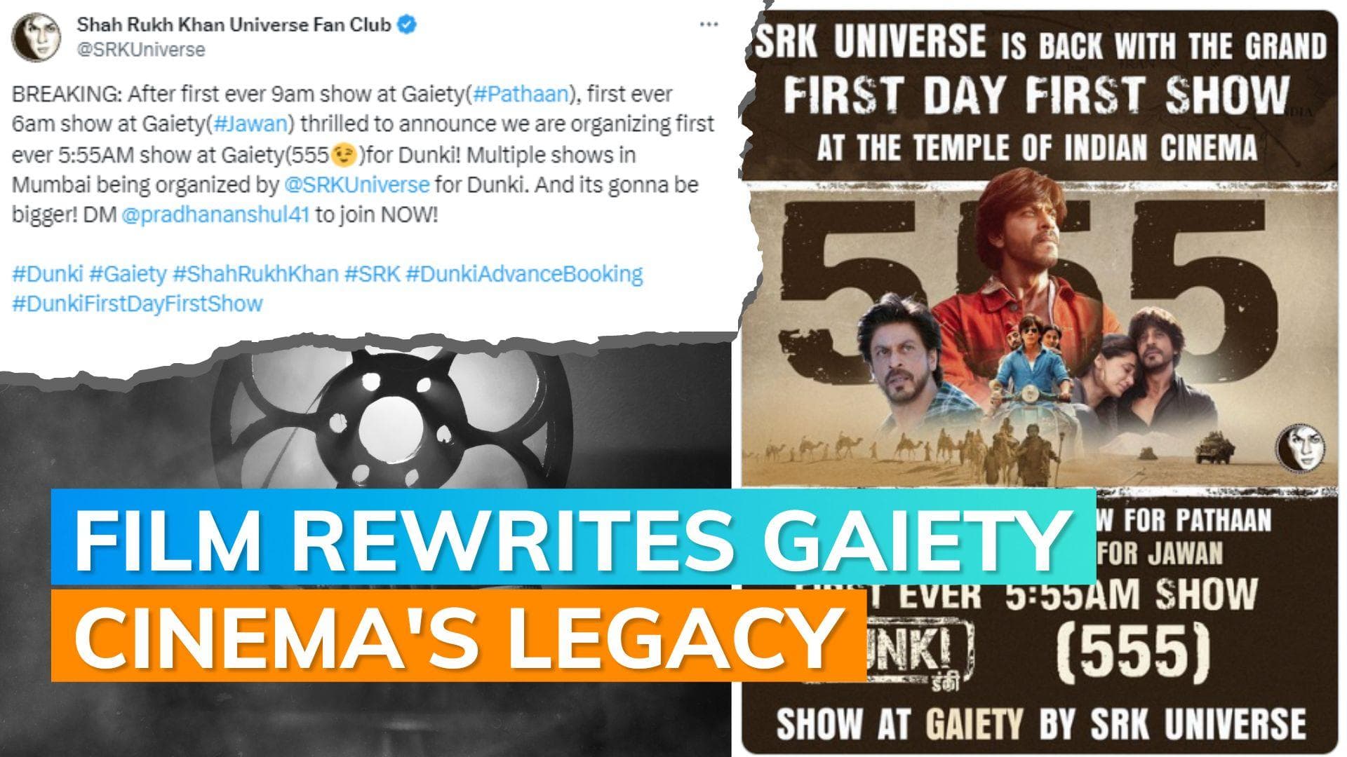 'Dunki': Shah Rukh Khan starrer to have 5.55am show at Mumbai's Gaiety Cinema on 1st day | details here