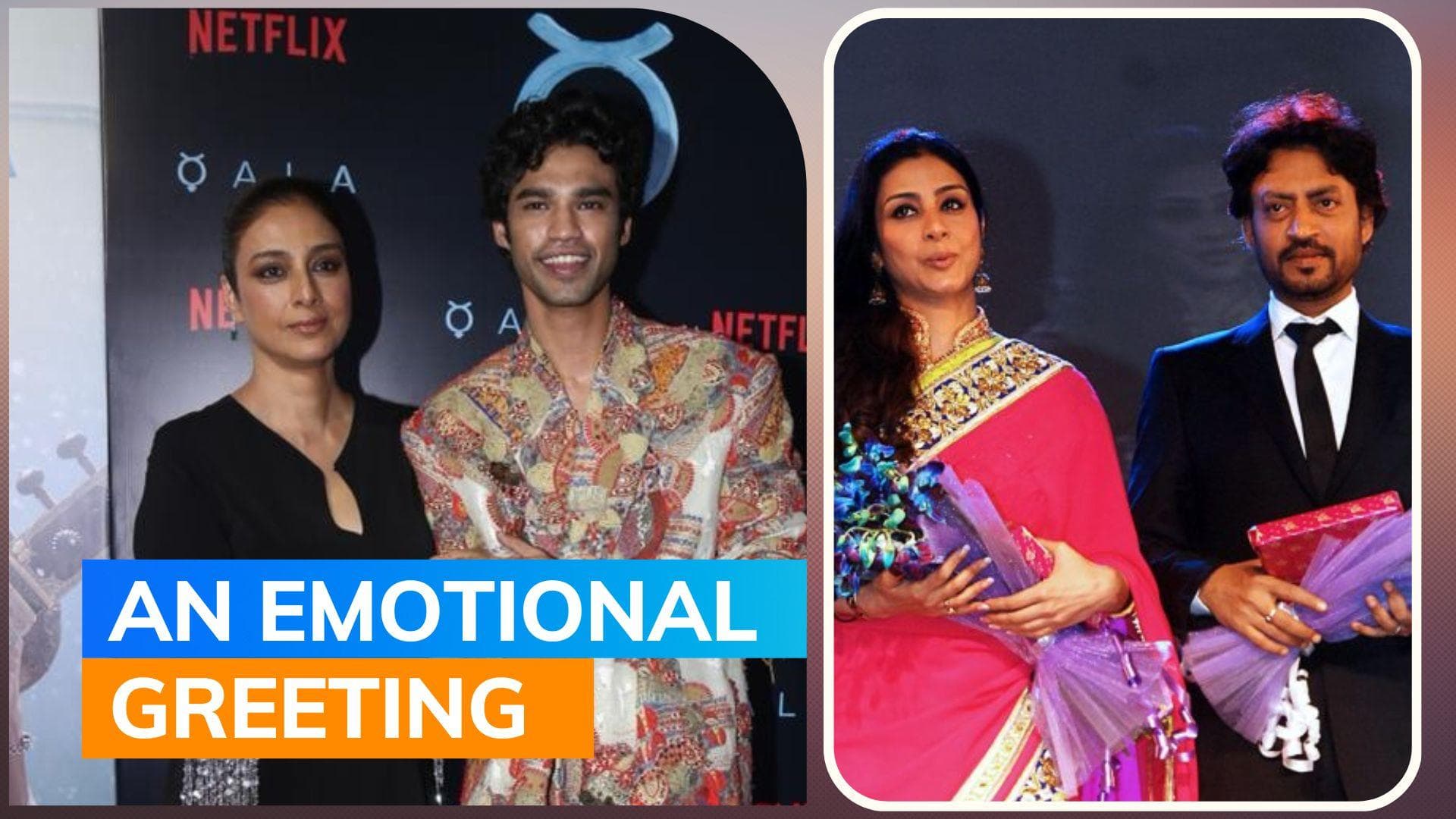 Irrfan's son Babil Khan runs to hug Tabu at ‘Qala’ screening, fans get emotional