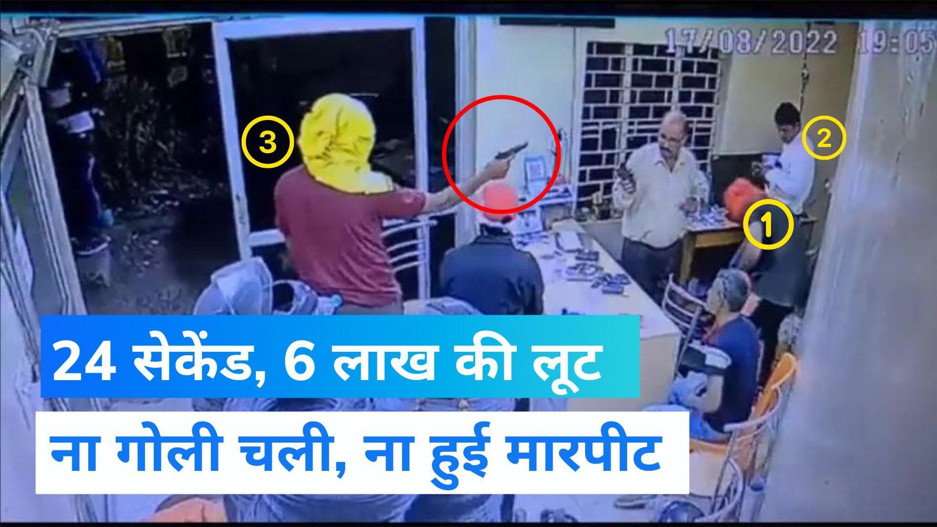 Prayagraj News: प्रयागराज में फिल्मी स्टाइल में बदमाशों ने 6 लाख लूटे, घटना सीसीटीवी में कैद 