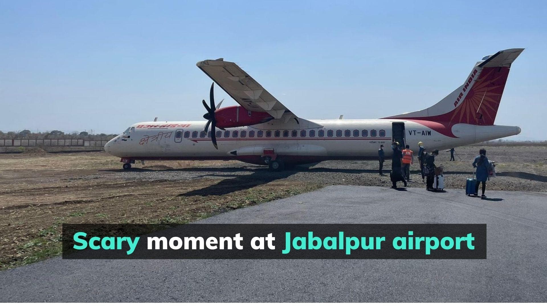 Watch: Plane overshoots runway at Jabalpur airport; had over 50 people onboard; no injuries