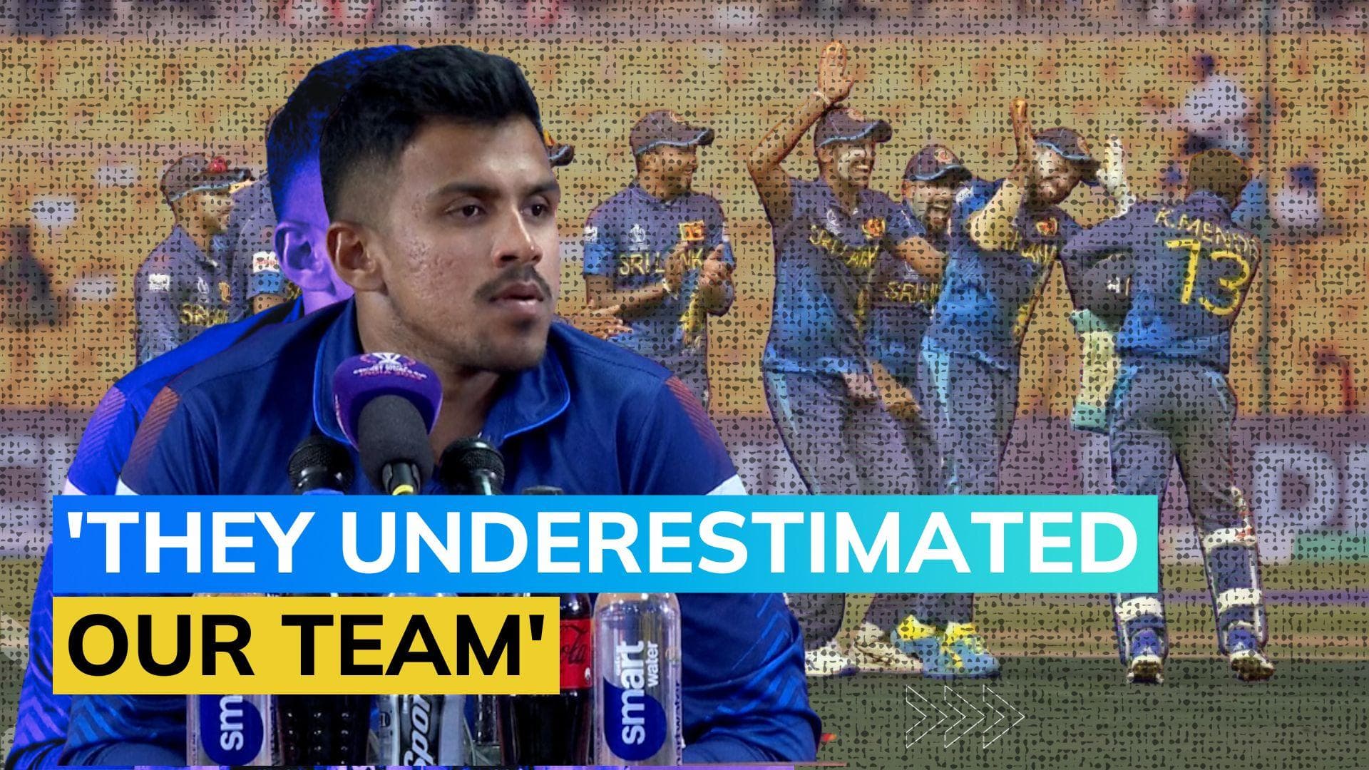 Watch: Sri Lankan spinner Maheesh Theekshana takes a jibe at England after win | ICC Cricket World Cup