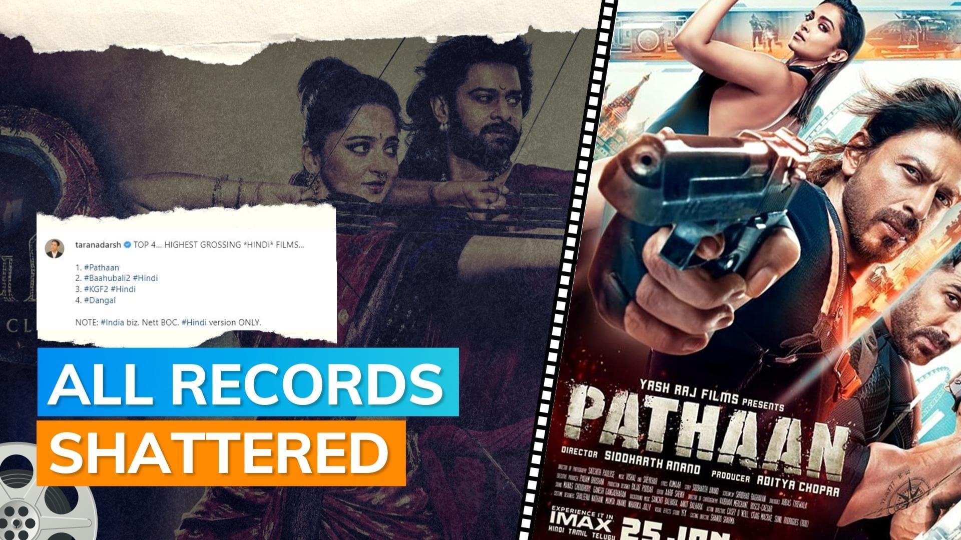 ‘Pathaan’ overtakes ‘Baahubali: The Conclusion’ to be the highest-grossing film in Hindi ever