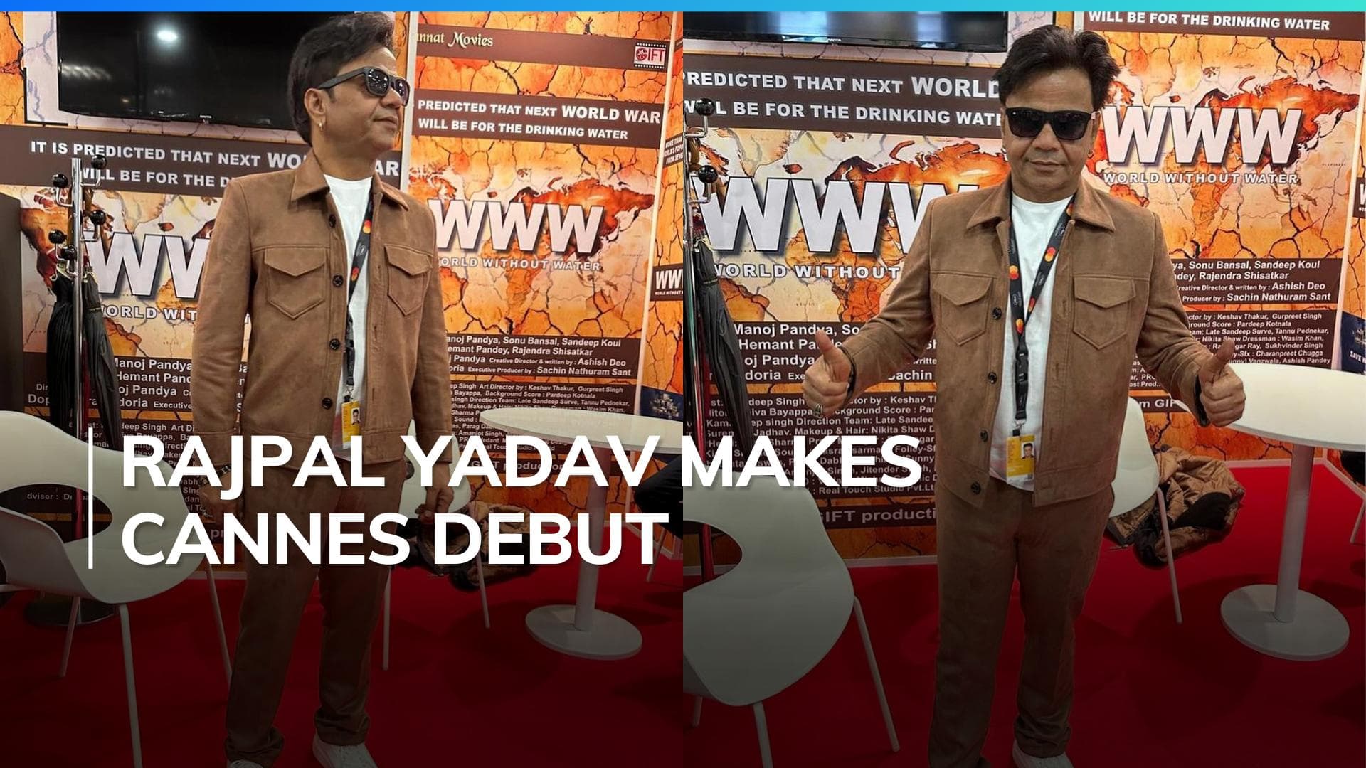 Rajpal Yadav makes Cannes debut in dapper look, accompanies Kaam Chalu Hai director Palaash Muchhal